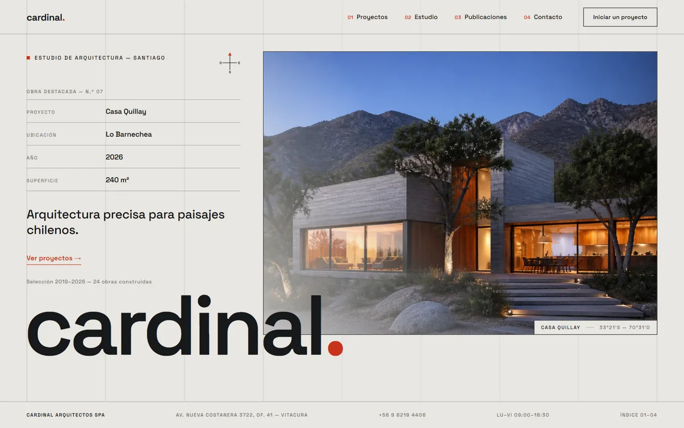 Sitio web de Cardinal Arquitectos